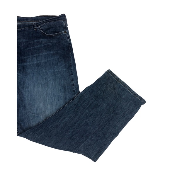 Wrangler Mens Jeans Dark Wash Straight Leg Size 42x29 Cotton Blend Workwear - Picture 7 of 8